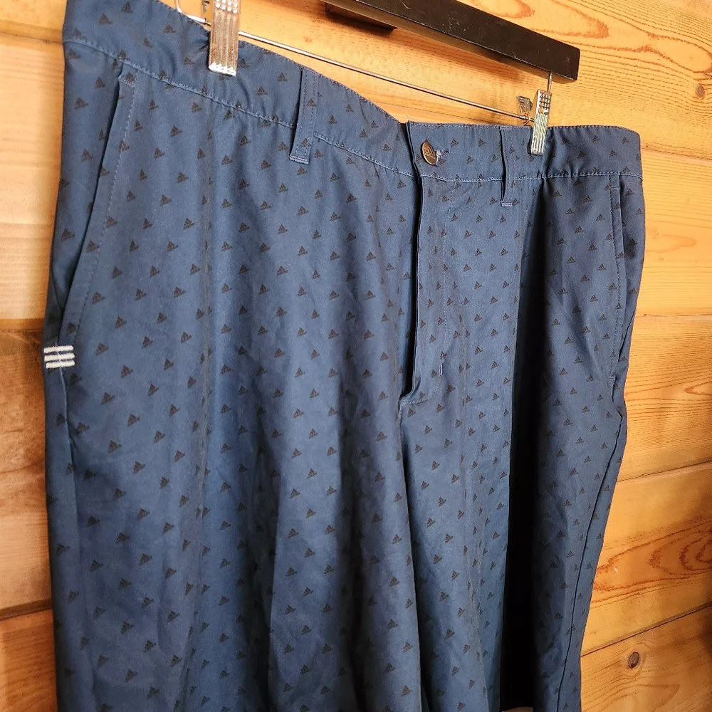 Adidas Ultimate 365 4Way Stretch Golf Short Adi Allover Print Blue Breathable 36